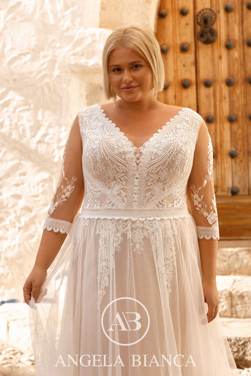 Menyasszonyi ruhák - Angela Bianca Amorosa plus size c